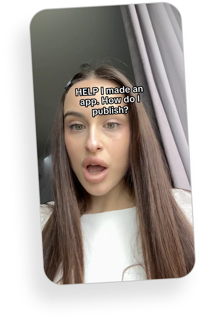 AI generated talking avatar clip with a caption overlay