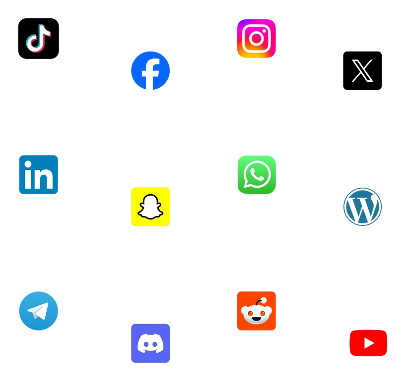 Supported social platforms